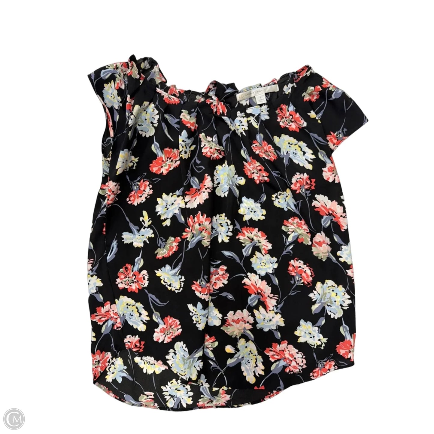 Top Short Sleeve By Lc Lauren Conrad In Floral Print, Size: S
