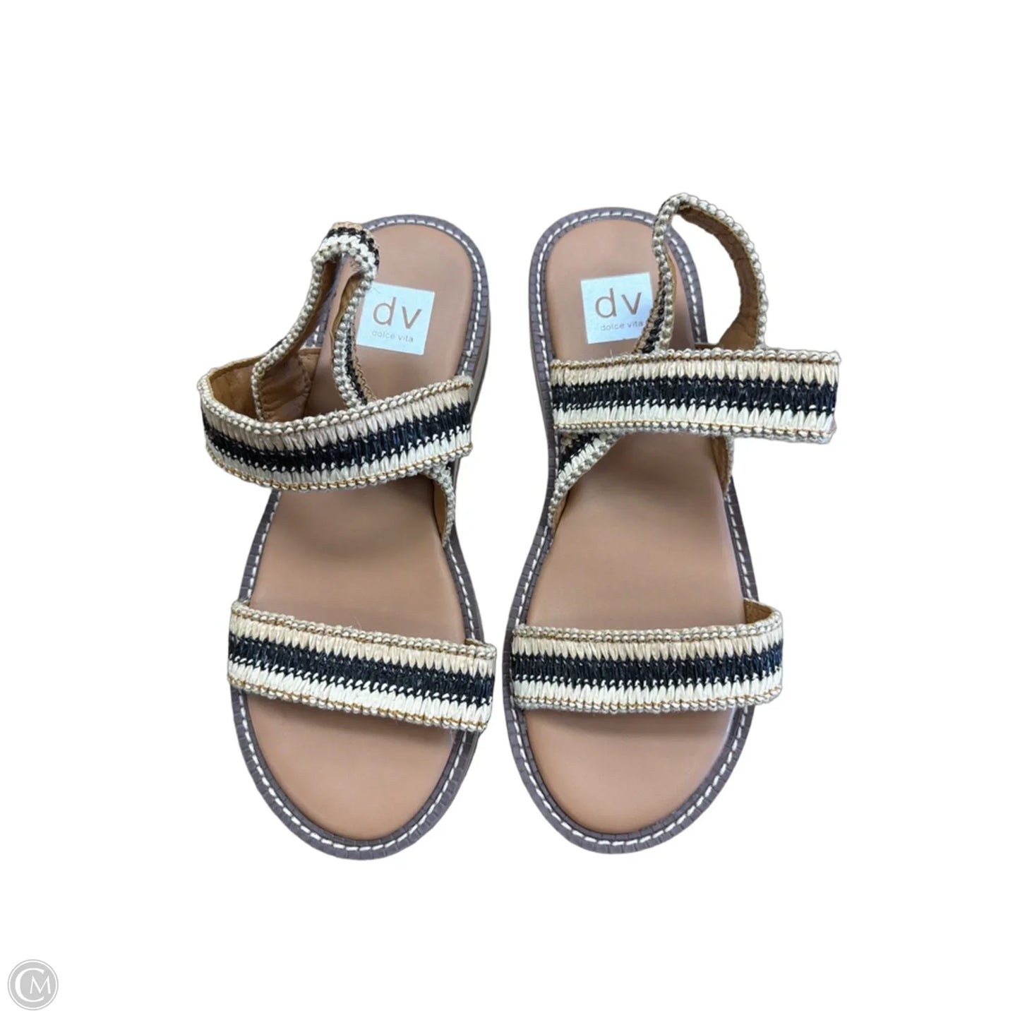 Sandals Heels Platform By Dv In Brown, Size: 9