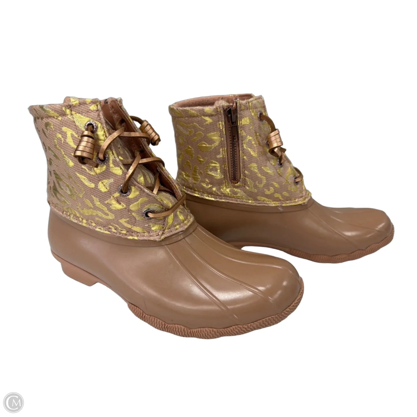 Boots Rain By Sperry In Gold & Pink, Size: 8