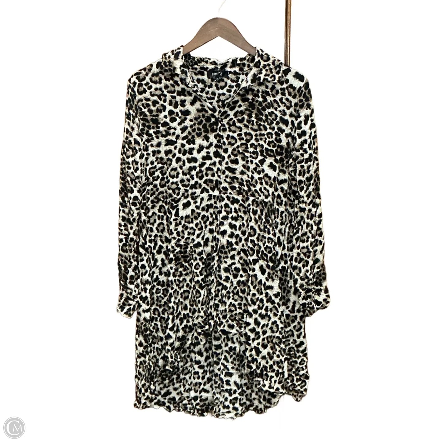 Tunic Long Sleeve By Comfy In Animal Print, Size: S
