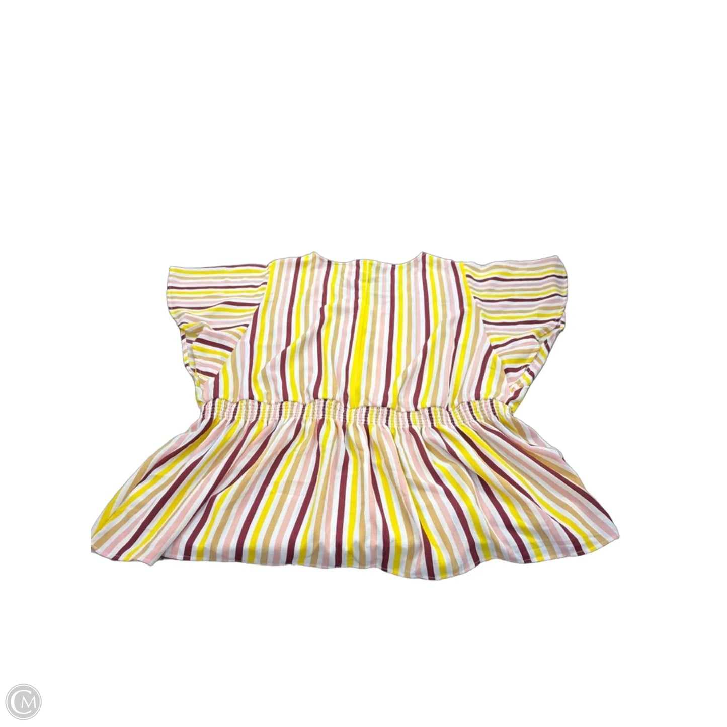 Top Short Sleeve By Lane Bryant In Striped Pattern, Size: 2x