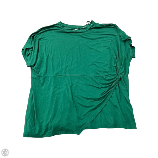Top Short Sleeve By Ava & Viv In Green, Size: 3x