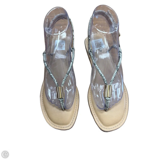 Sandals Flats By Dv In Snakeskin Print, Size: 8.5