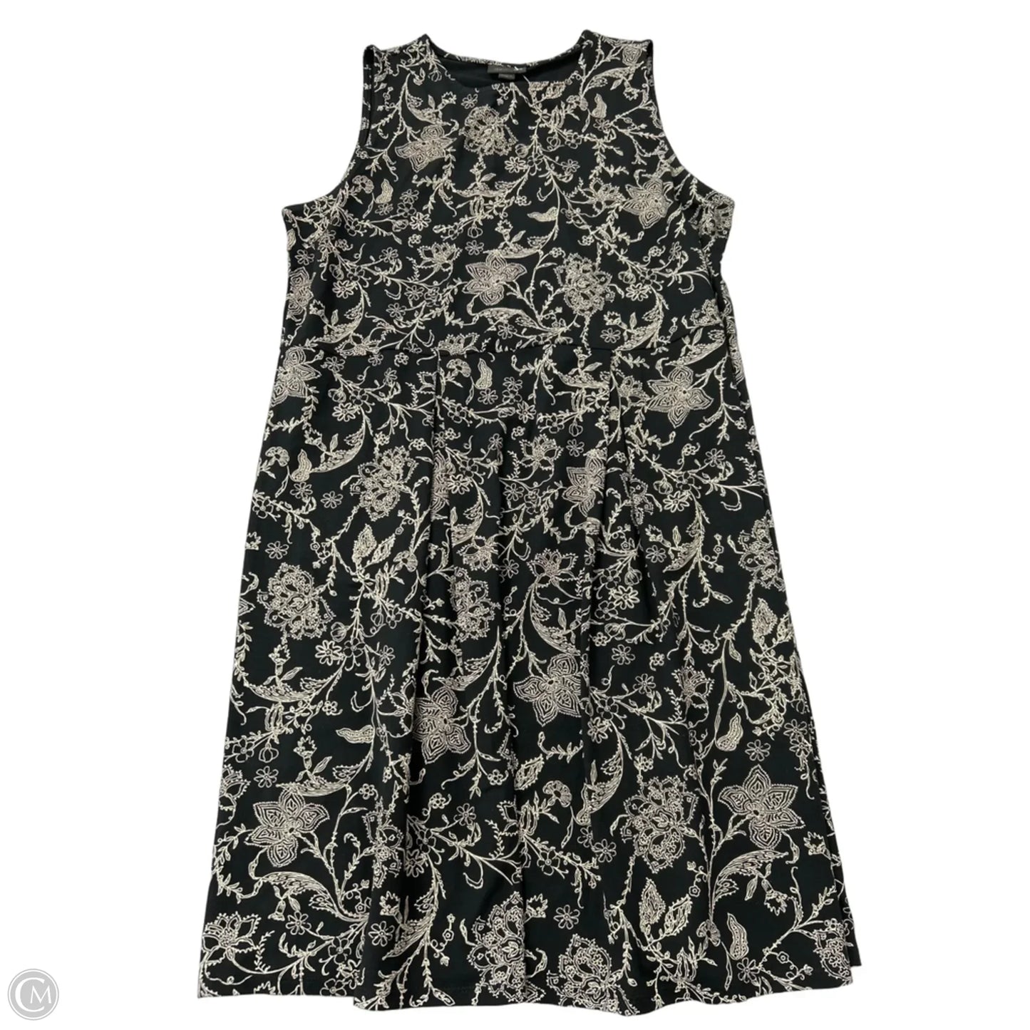Dress Casual Midi By J. Jill In Black & Cream, Size: M
