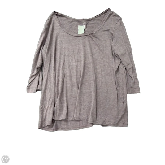 Top 3/4 Sleeve Basic By Eileen Fisher In Purple, Size: Xl