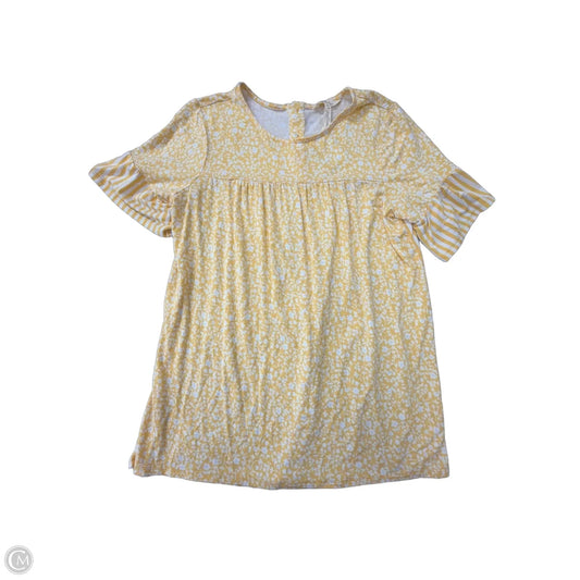 Top Short Sleeve By Matilda Jane In Yellow, Size: S