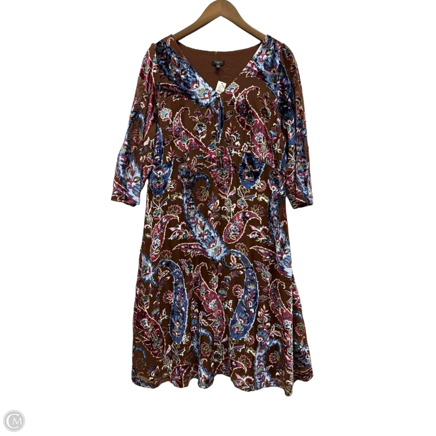 Dress Casual Midi By Talbots In Floral Print, Size: Xlp