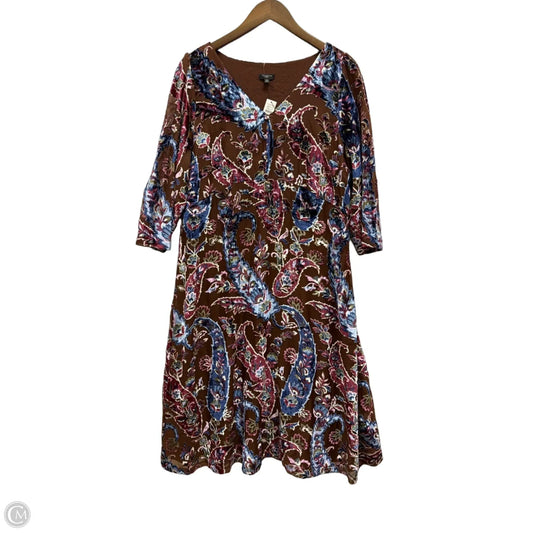 Dress Casual Midi By Talbots In Floral Print, Size: Xlp