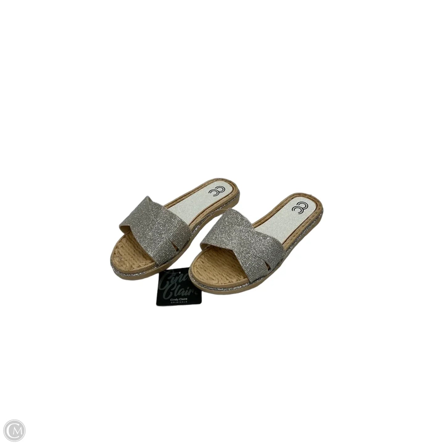 Sandals Flats By Clothes Mentor In Silver, Size: 7