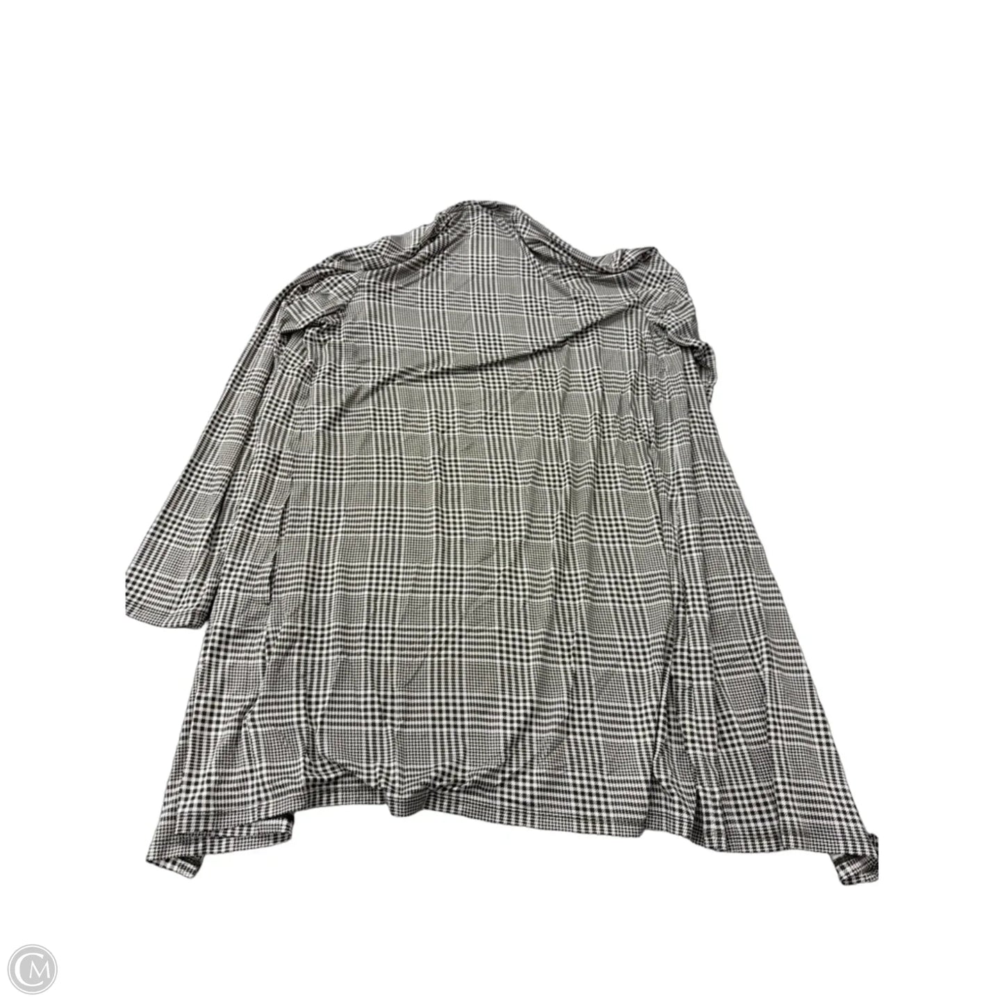 Cardigan By Lands End In Checkered Pattern, Size: Lp