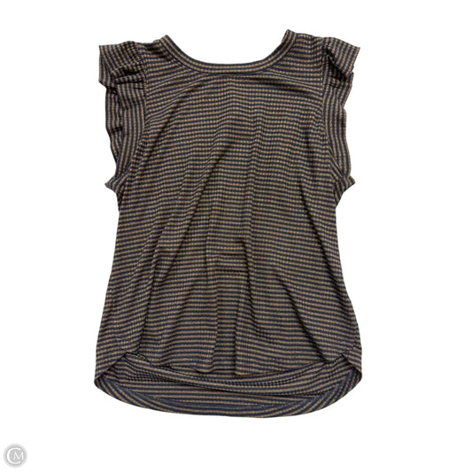Top Sleeveless By Democracy In Striped Pattern, Size: M