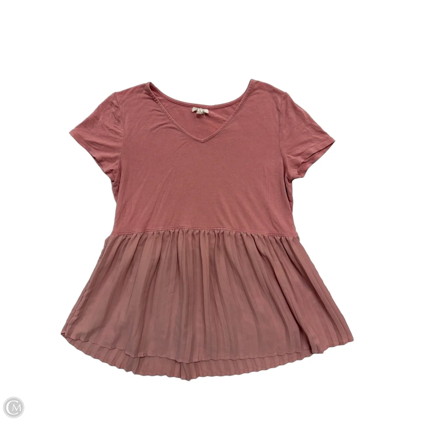 Top Short Sleeve By Maurices In Pink, Size: S
