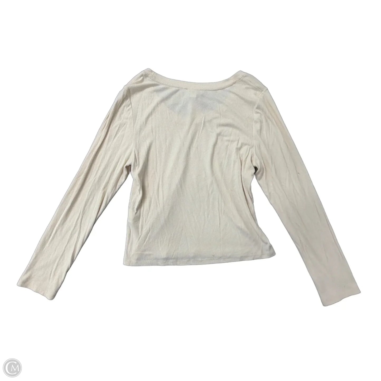 Top Long Sleeve Basic By And Now This In Cream, Size: L
