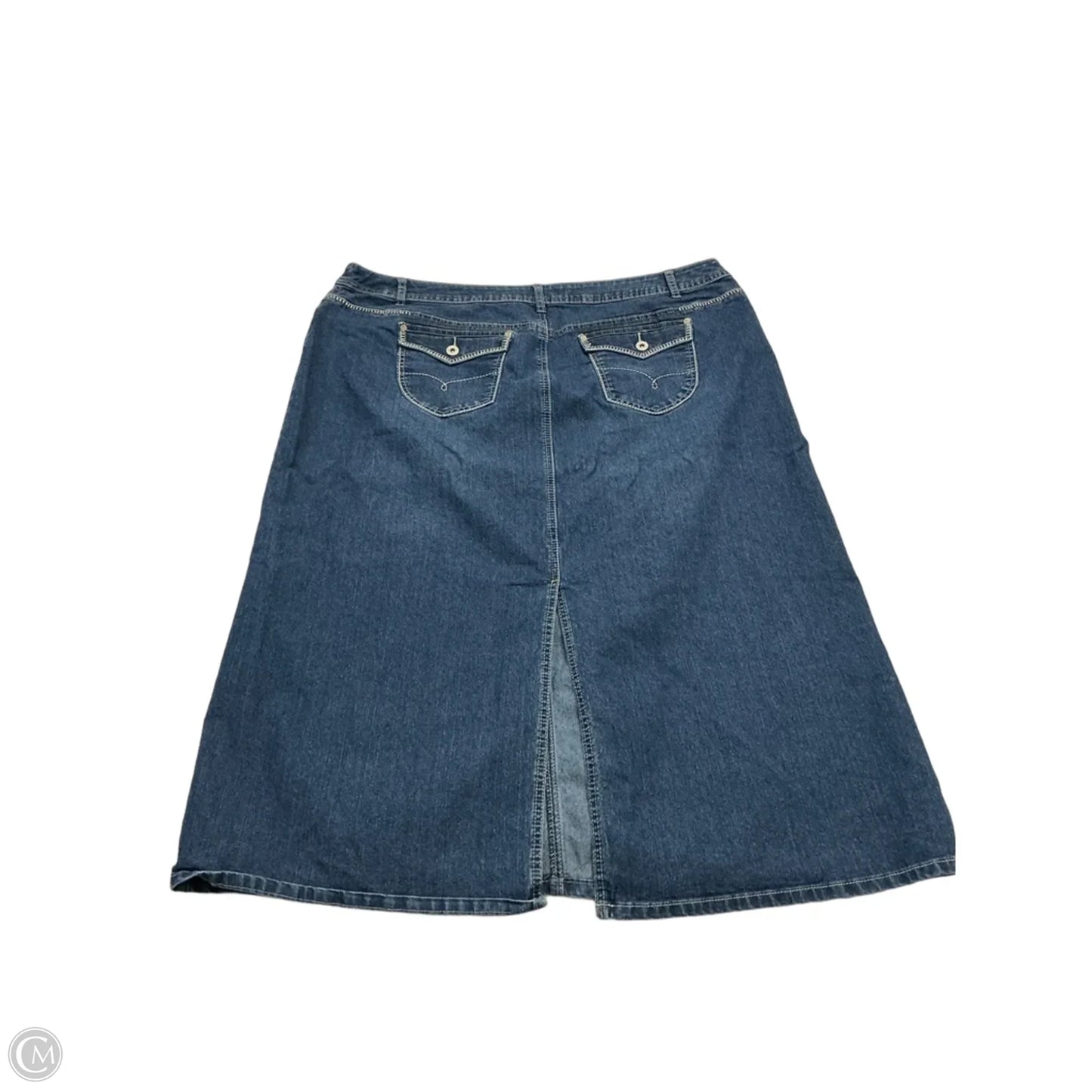 Skirt Midi By Cato In Blue Denim, Size: 2x