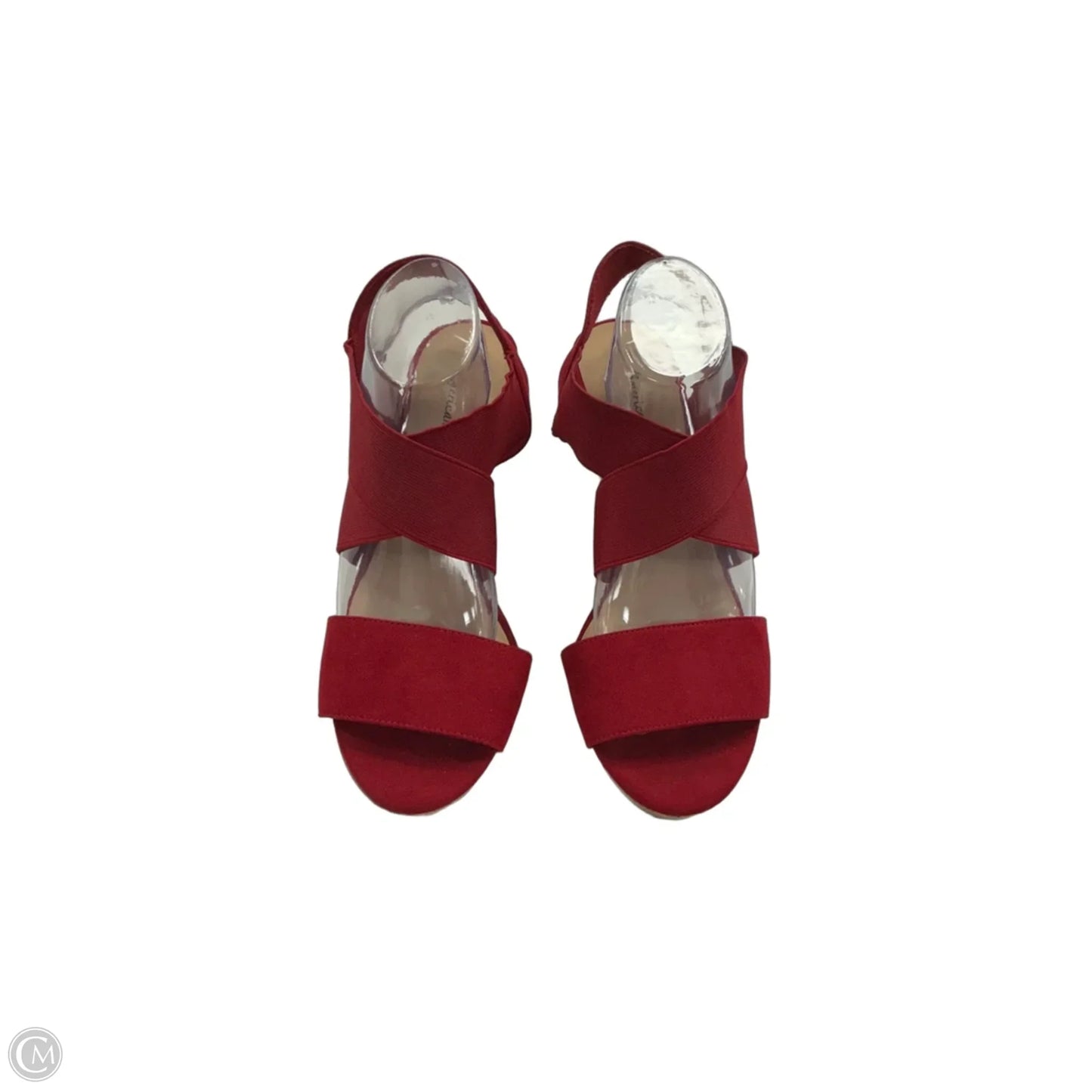 Sandals Heels Wedge By American Eagle In Red, Size: 10