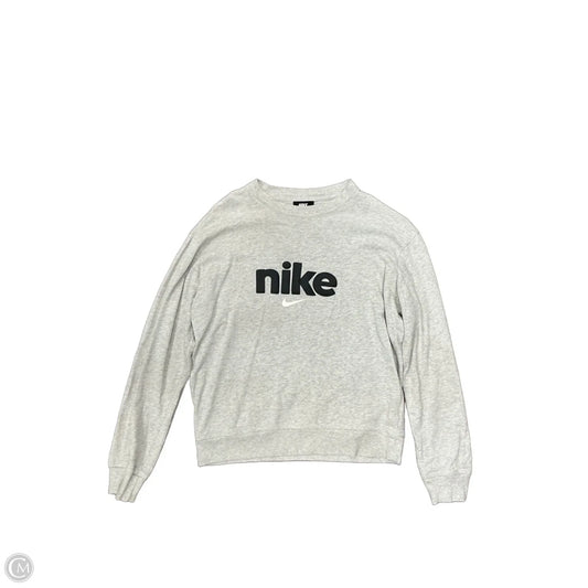 Top Long Sleeve By Nike Apparel In Grey, Size: S