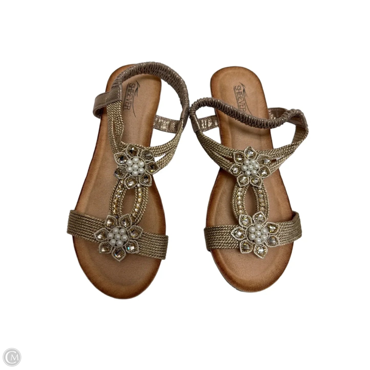 Sandals Flats By Clothes Mentor In Tan, Size: 8