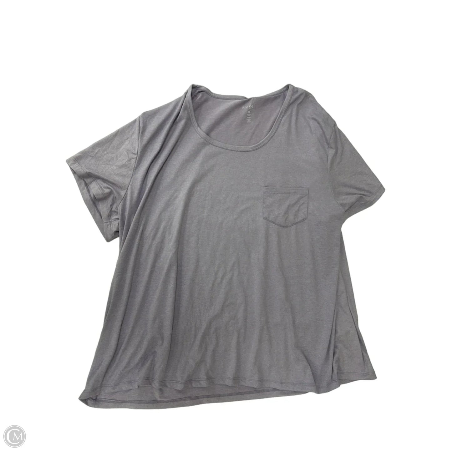Top Short Sleeve Basic By Just Be In Purple, Size: 3x