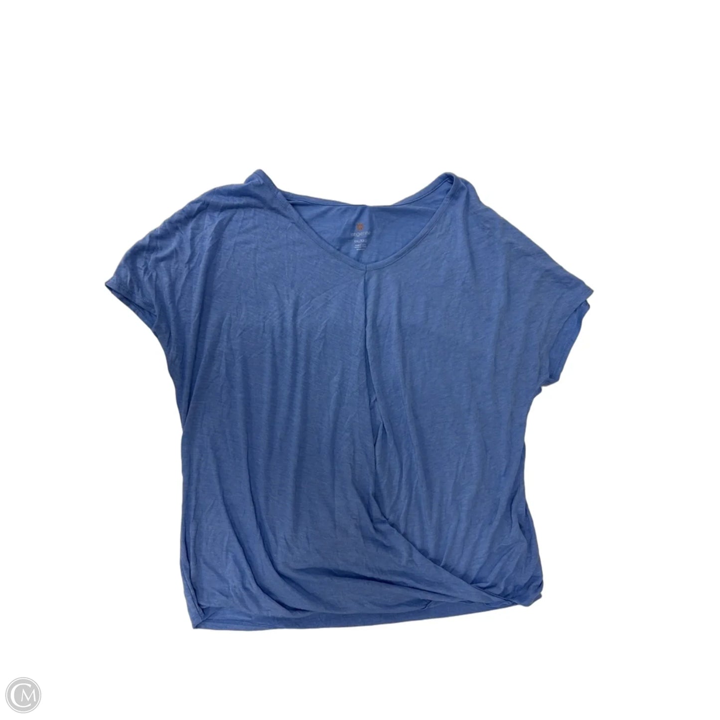 Top Short Sleeve By Tangerine In Blue, Size: Xl