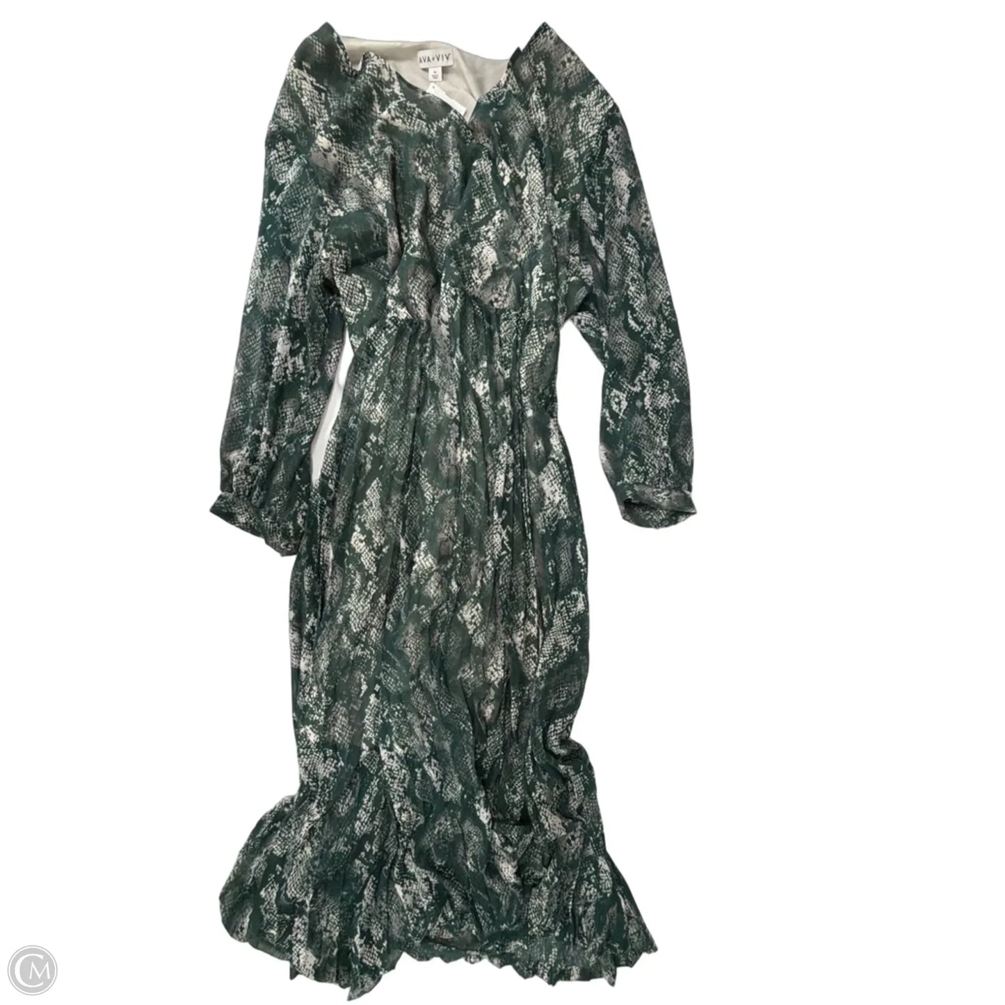 Dress Casual Maxi By Ava & Viv In Snakeskin Print, Size: 4x