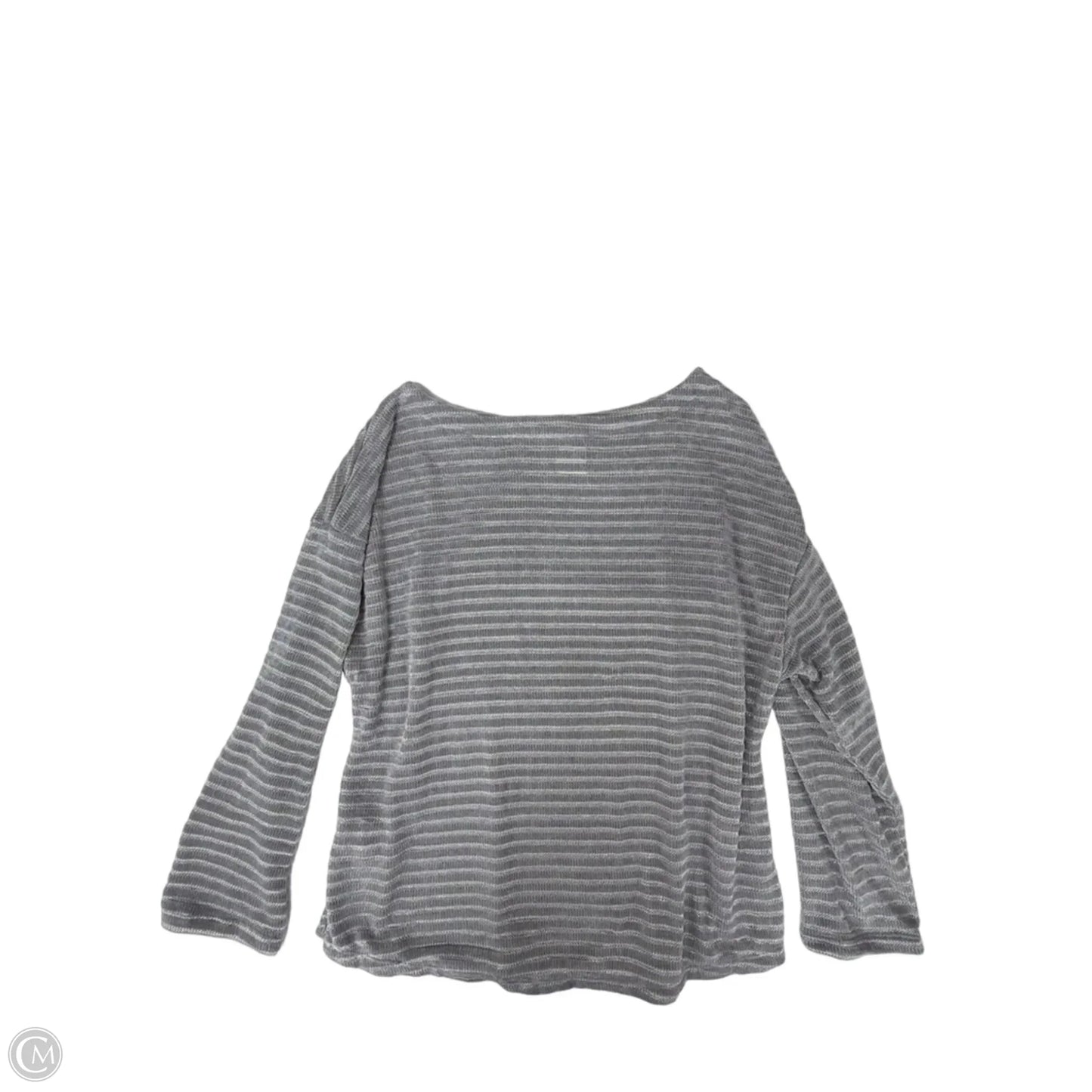 Top Long Sleeve By Jones New York In Grey, Size: 1x