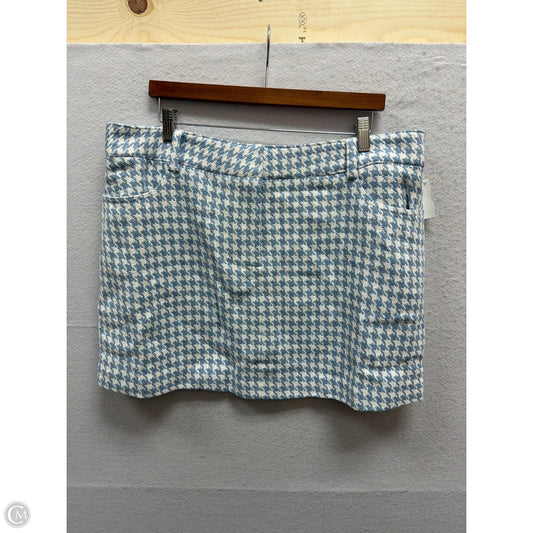 Skirt Mini & Short By Clothes Mentor In Blue & Cream, Size: 1x