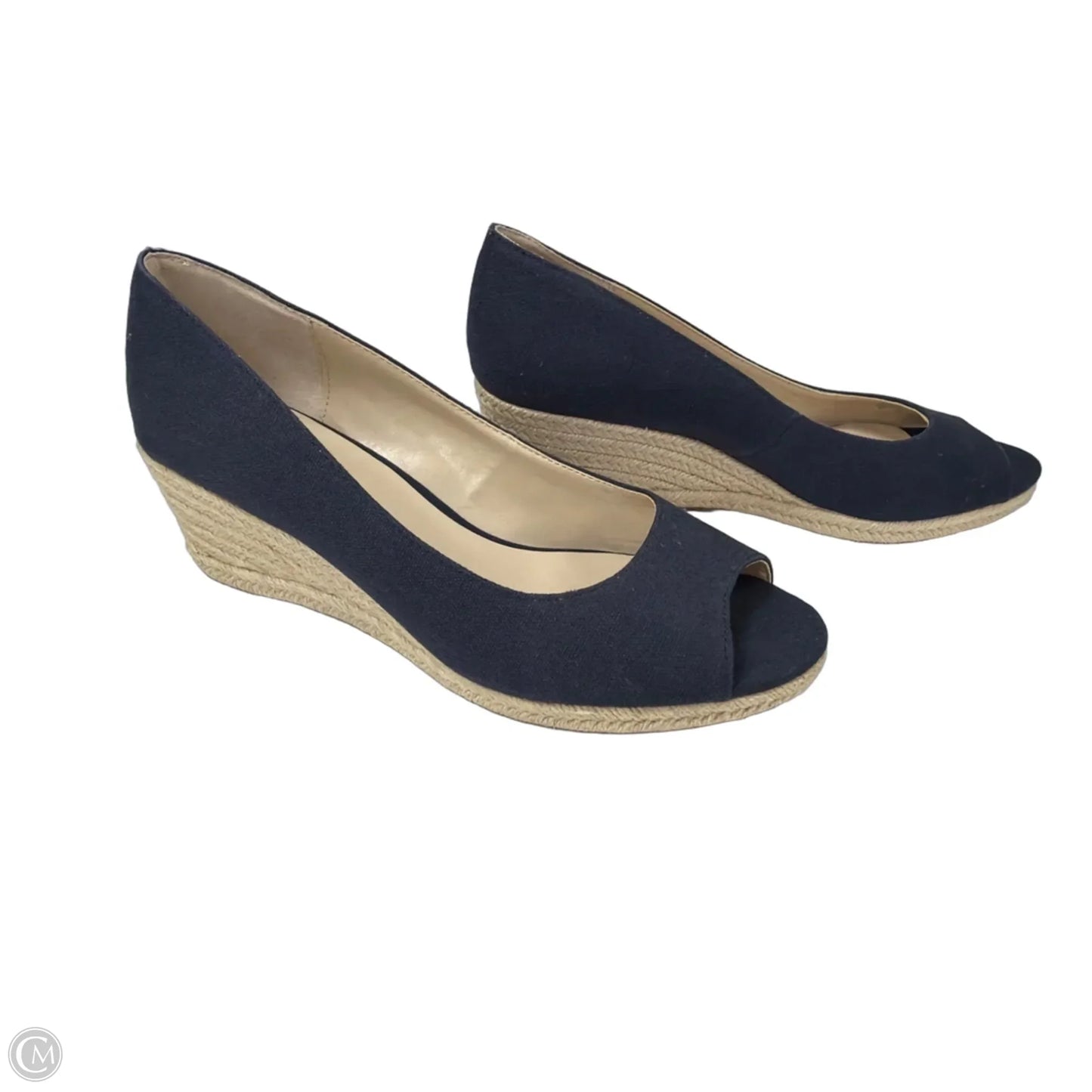 Shoes Heels Wedge By Bandolino In Blue, Size: 10