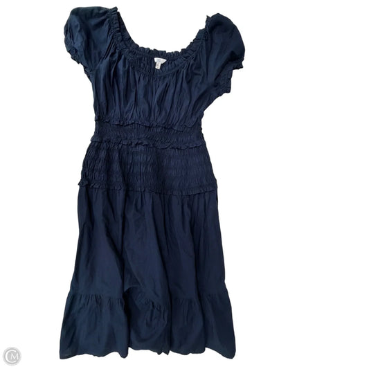 Dress Casual Midi By Time And Tru In Navy, Size: L