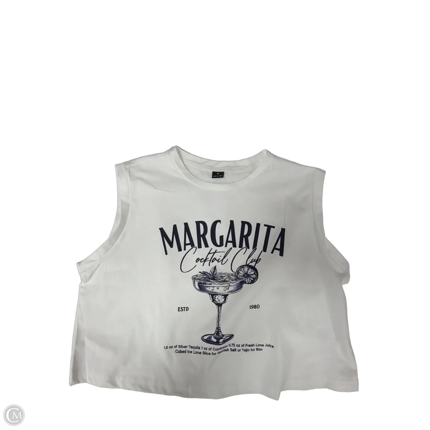 Tank Top By Clothes Mentor In Blue & White, Size: M