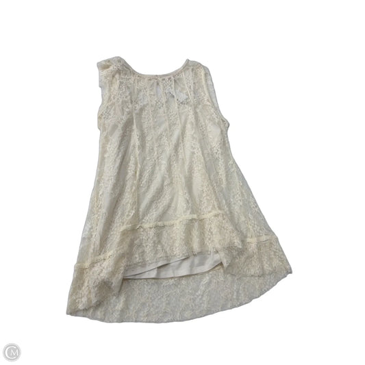 Top Short Sleeve By Style And Company In Cream, Size: L