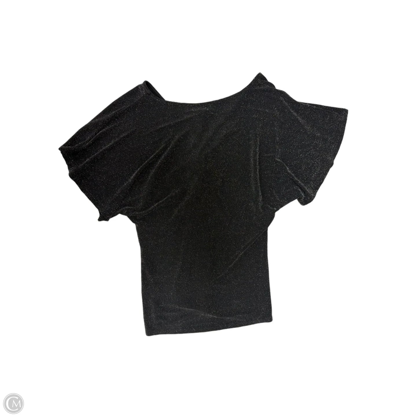 Top Short Sleeve By Maurices In Black & Silver, Size: M
