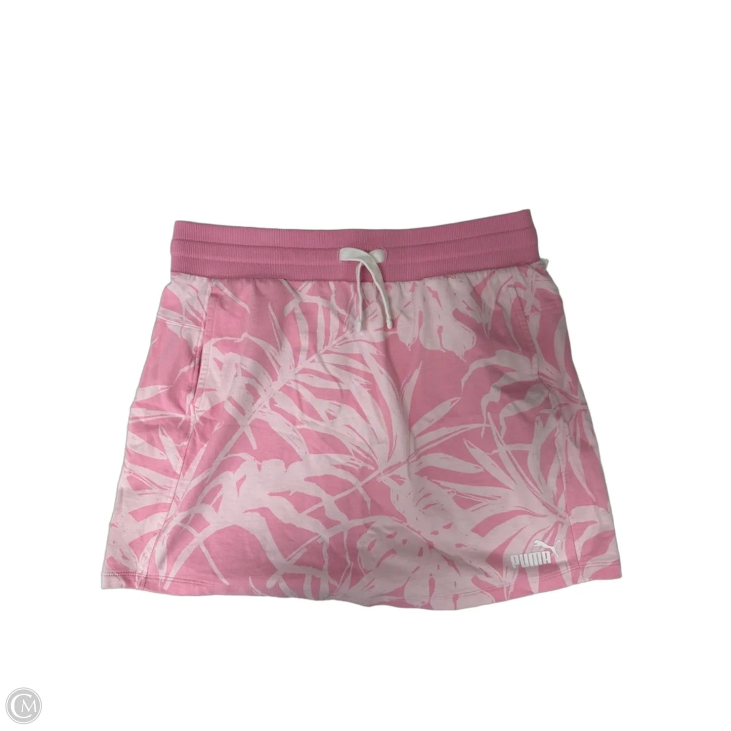 Athletic Skirt By Puma In Pink & White, Size: M