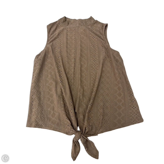 Top Sleeveless By W5 In Brown, Size: L