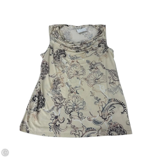 Top Sleeveless By Dana Buchman In Tan, Size: M