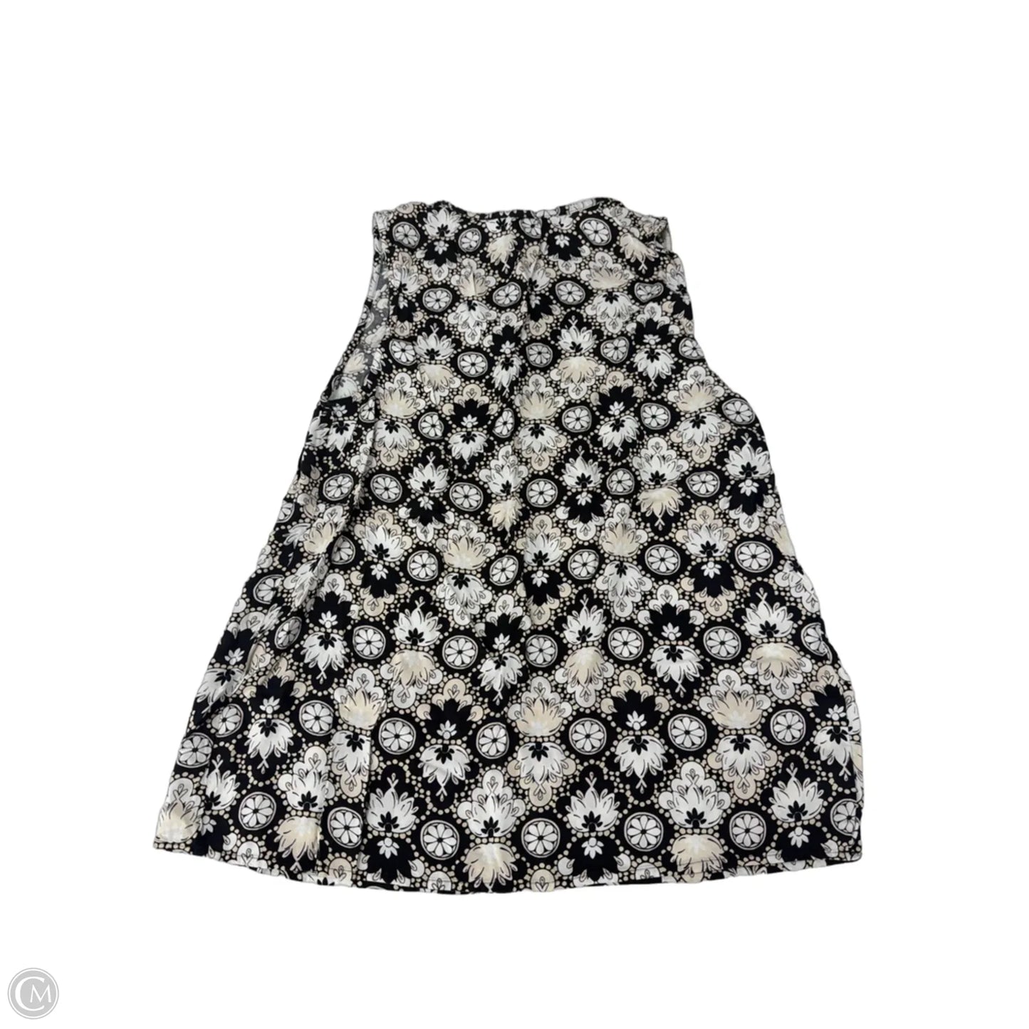 Top Sleeveless By Croft And Barrow In Black & Cream, Size: M