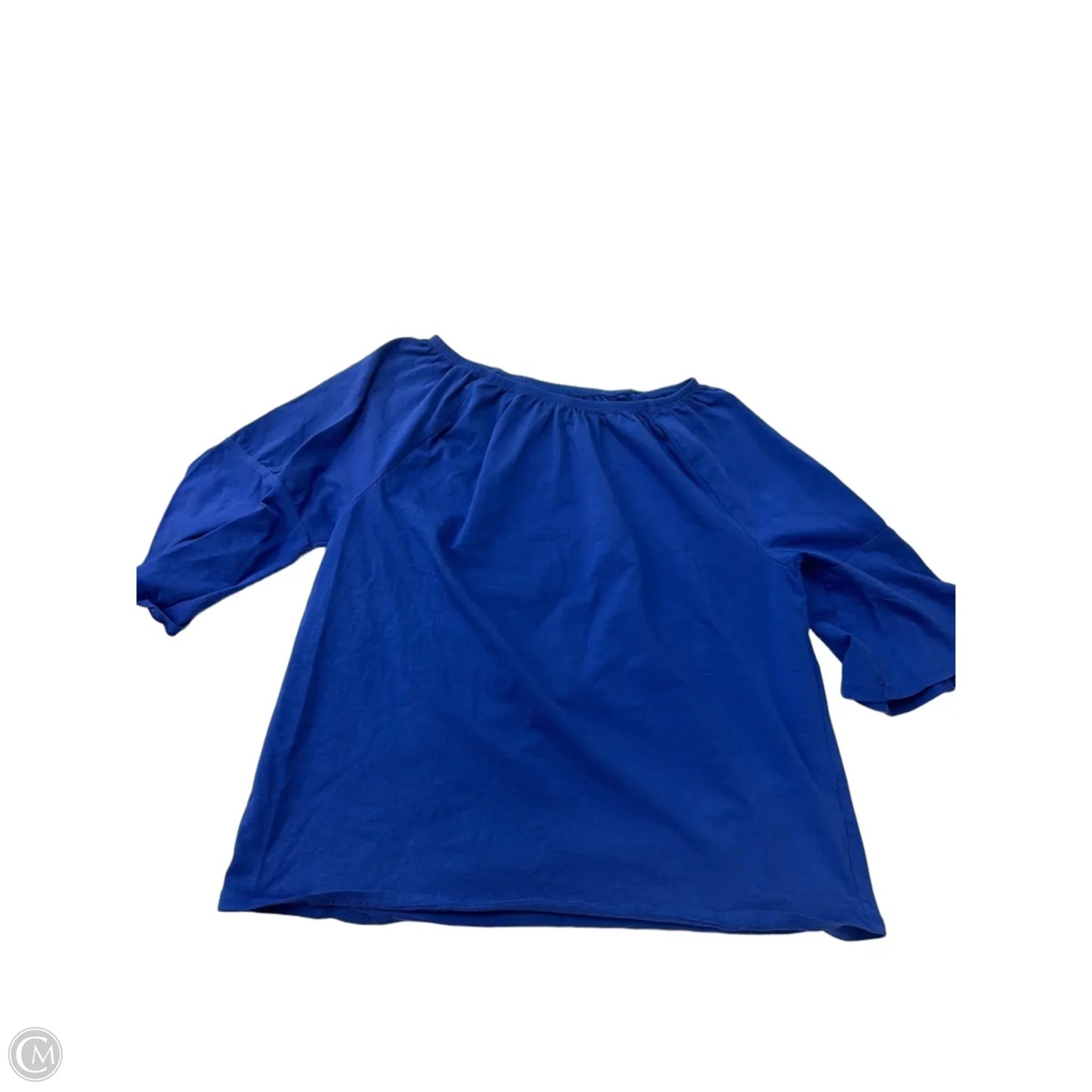 Top Short Sleeve By Workshop In Blue, Size: L