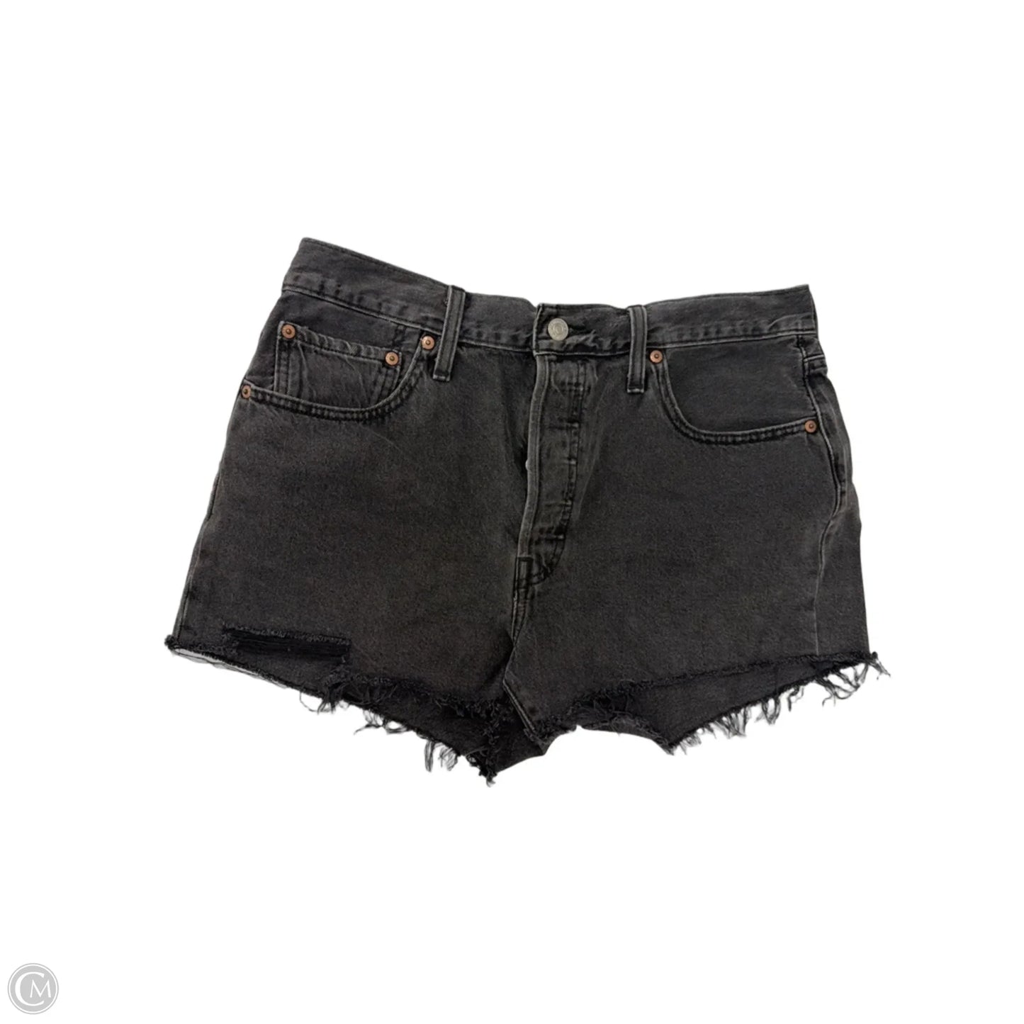Shorts By Levis In Black Denim, Size: 12