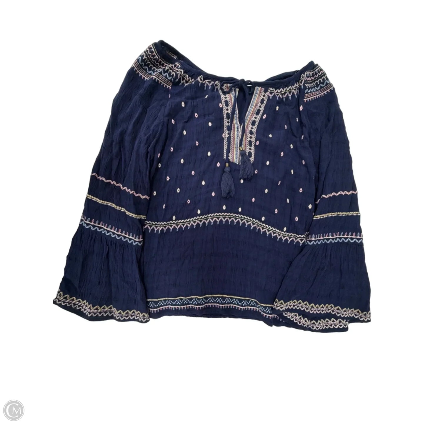 Top Long Sleeve By Knox Rose In Blue, Size: Xl