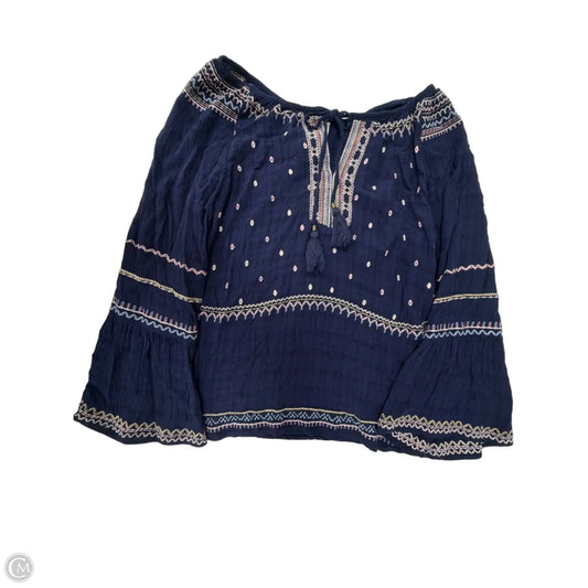 Top Long Sleeve By Knox Rose In Blue, Size: Xl