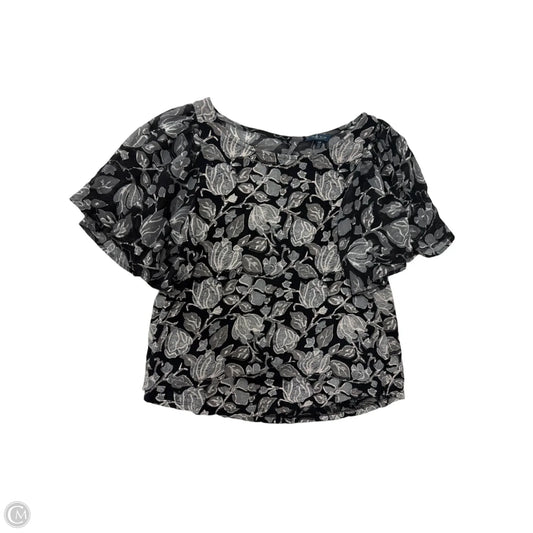 Top Short Sleeve By Lucky Brand In Black & Grey, Size: S