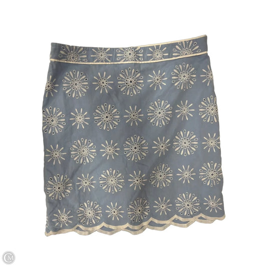 Skirt Midi By Talbots In Blue & White, Size: L