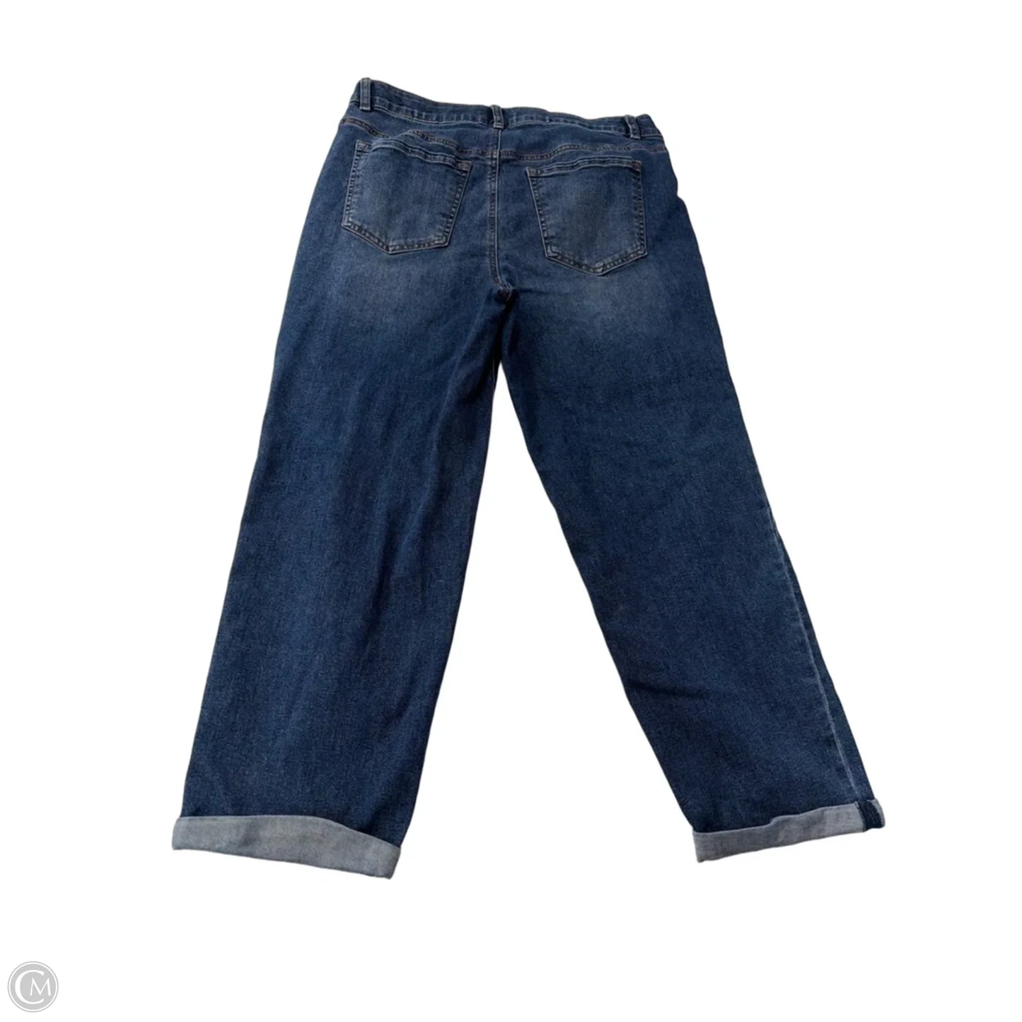 Jeans Straight By D Jeans In Blue Denim, Size: 14