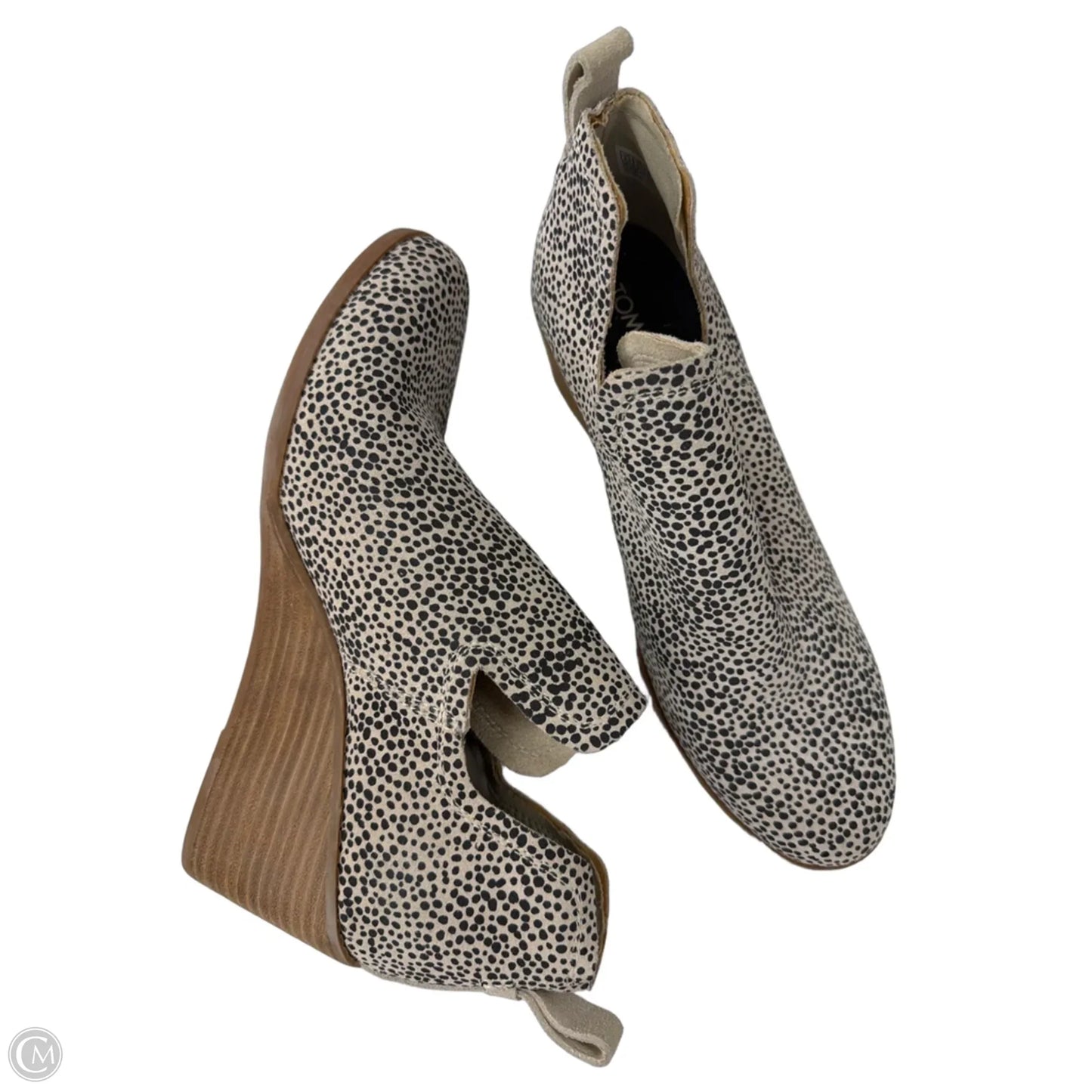 Boots Ankle Heels By Toms In Animal Print, Size: 8.5