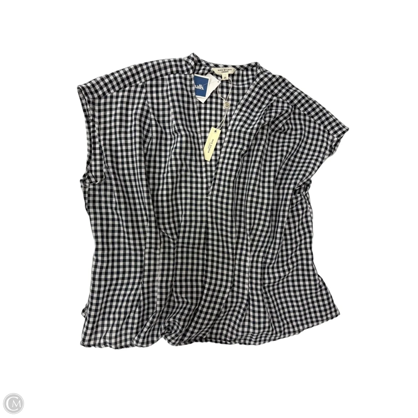 Top Sleeveless By Max Studio In Checkered Pattern, Size: 2x