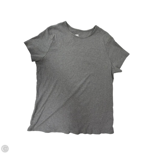 Top Short Sleeve Basic By A New Day In Grey, Size: 1x