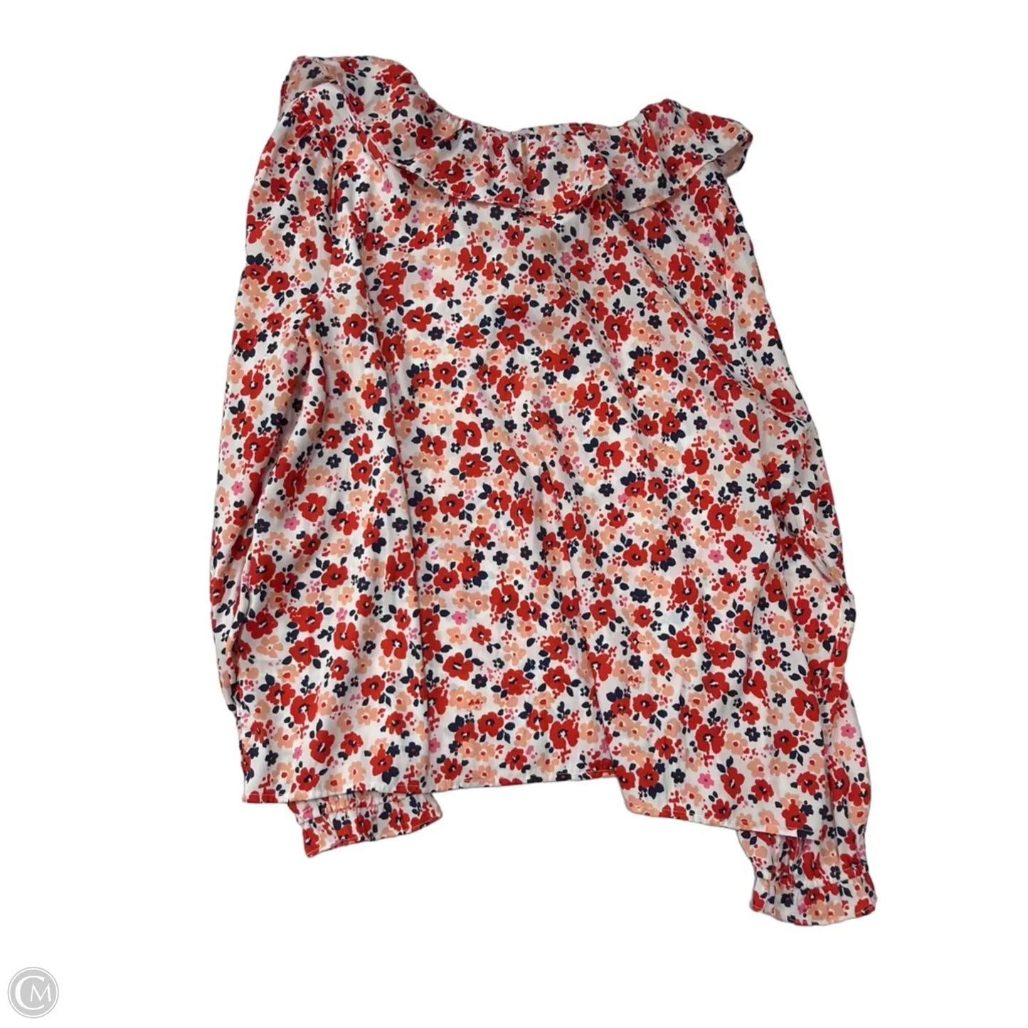 Top Long Sleeve By Croft And Barrow In Floral Print, Size: 1x