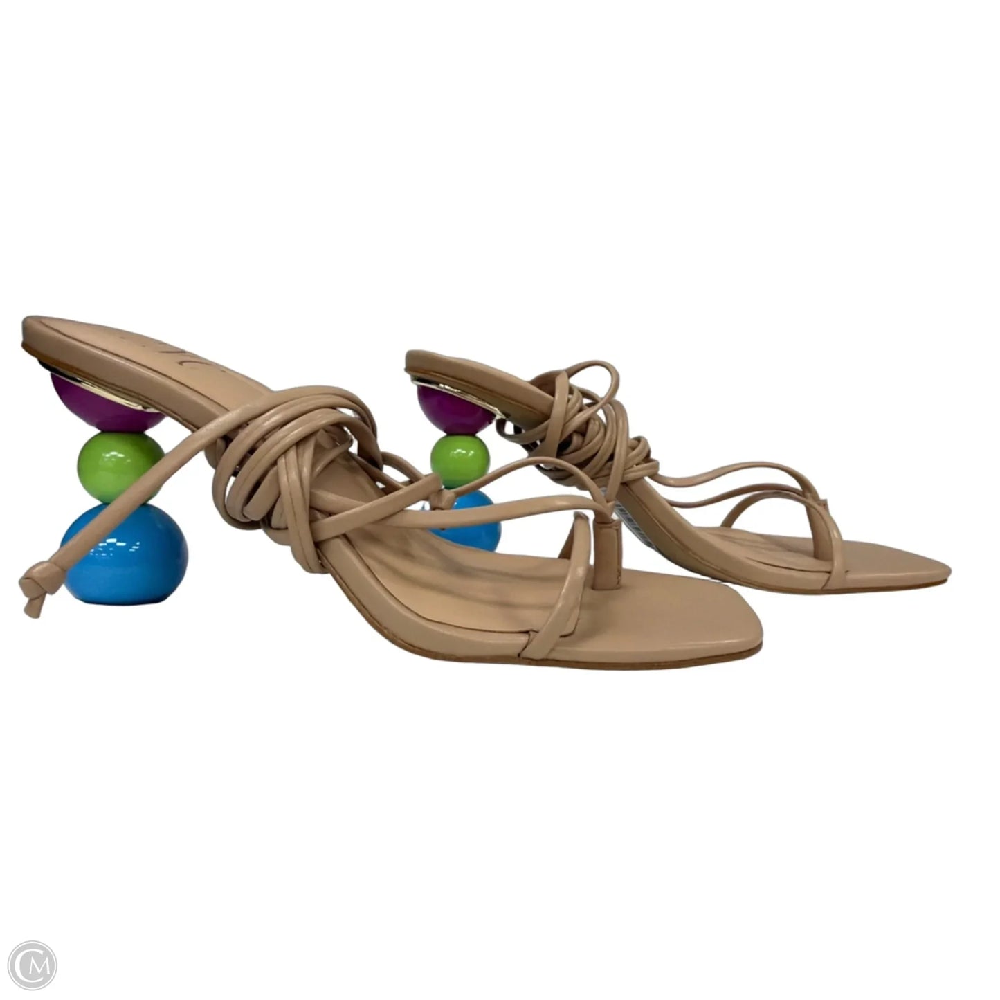 Sandals Heels Block By Inc In Tan, Size: 7