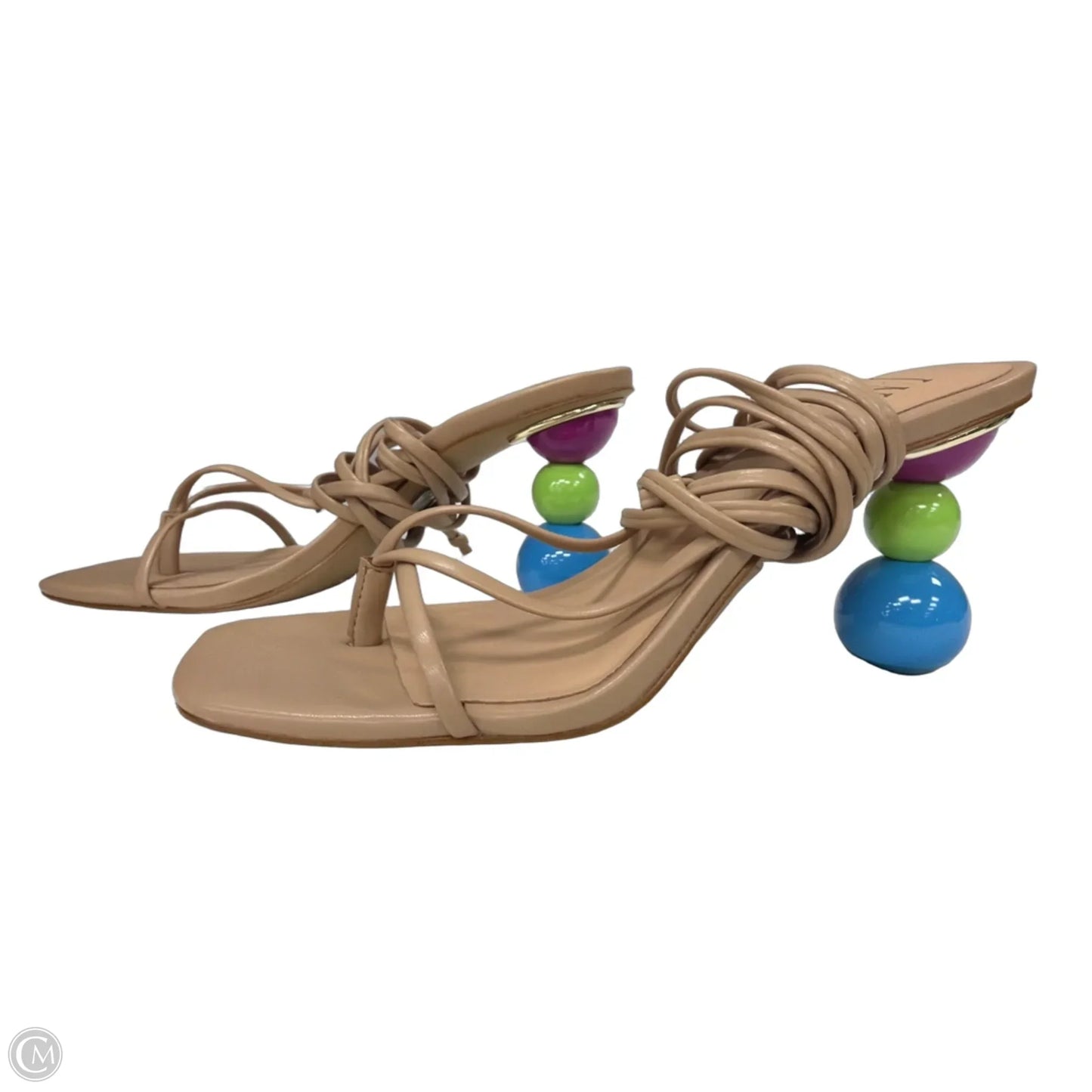 Sandals Heels Block By Inc In Tan, Size: 7