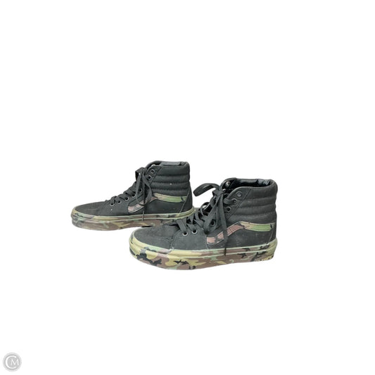 Shoes Sneakers By Vans In Black & Green, Size: 6.5