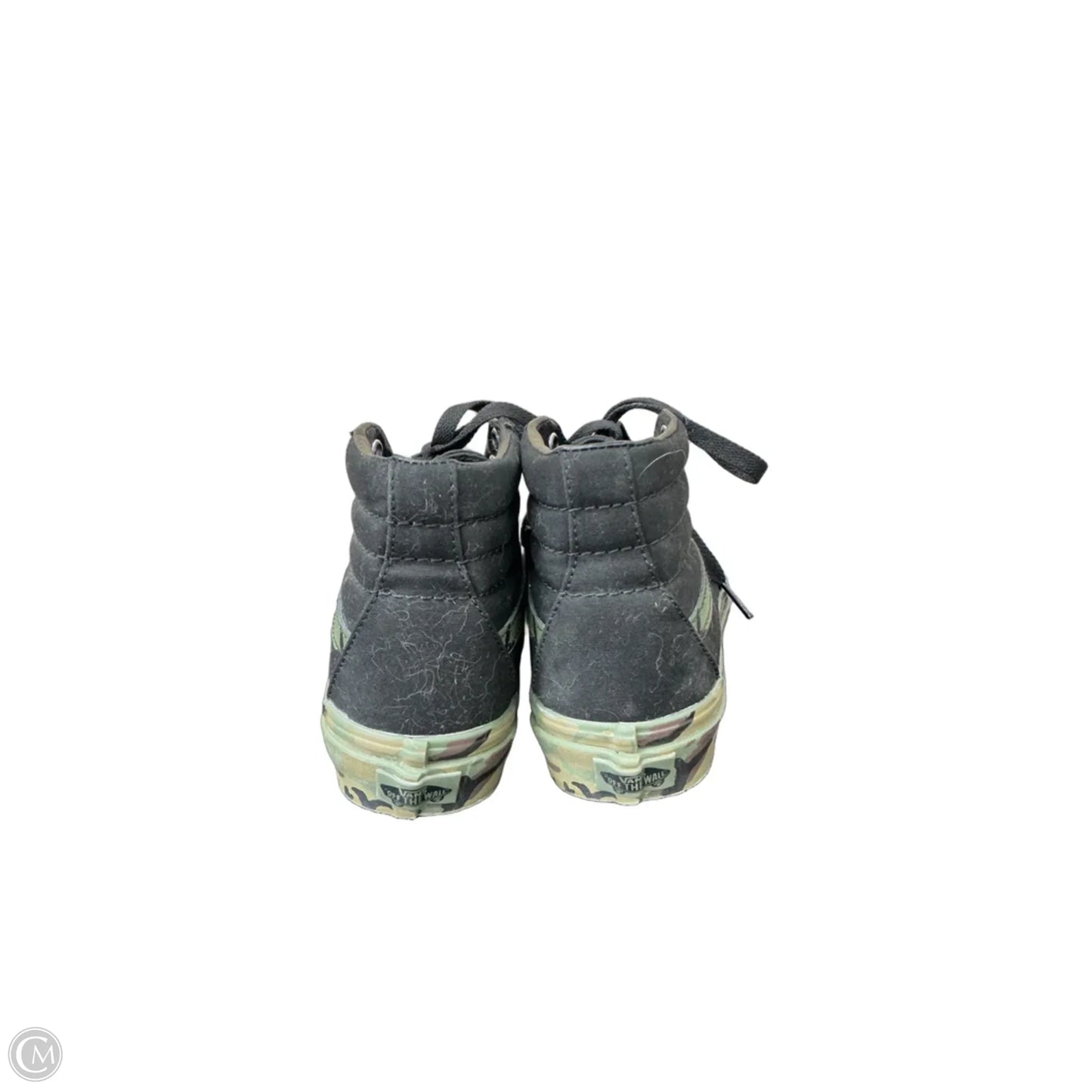 Shoes Sneakers By Vans In Black & Green, Size: 6.5